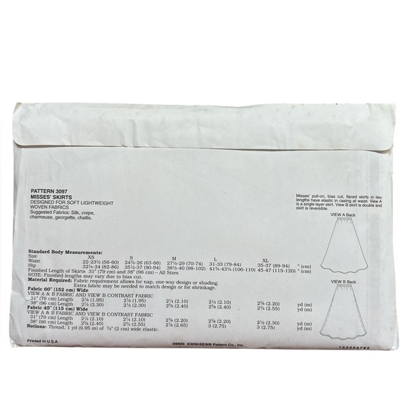 Vintage Y2K, uncut, factory folded Kwik Sew Pattern 3097 XS - Xl - Picture 2 of 3